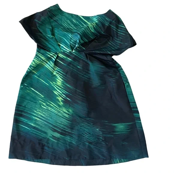 MARNI Green Printed Short Sleeve Midi Dress Women’s Size 38 Authentic - Picture 3 of 8